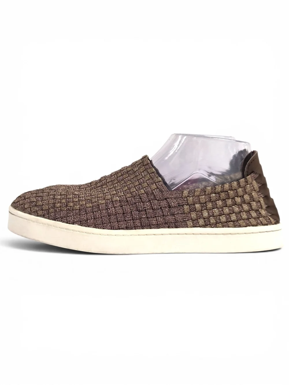 Steve Madden EXX Metallic Bronze Woven Slip-On Sneakers Size 9 EUC